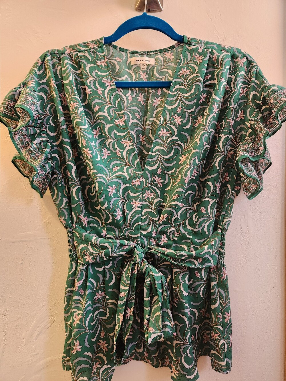 Maz Studio Green Floral Wrap Dress